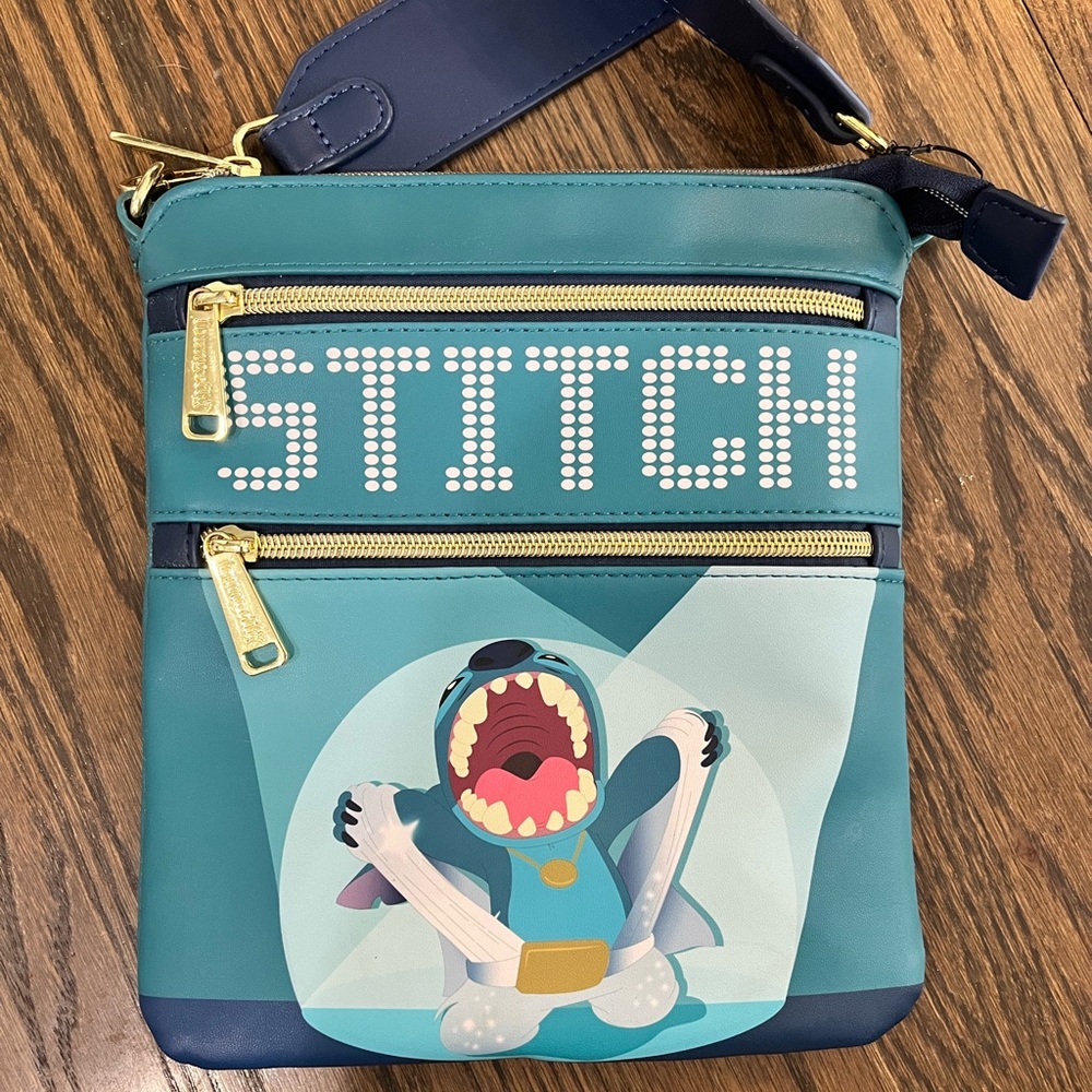 Loungefly Teal & Navy Disney Stitch Crossbody Bag